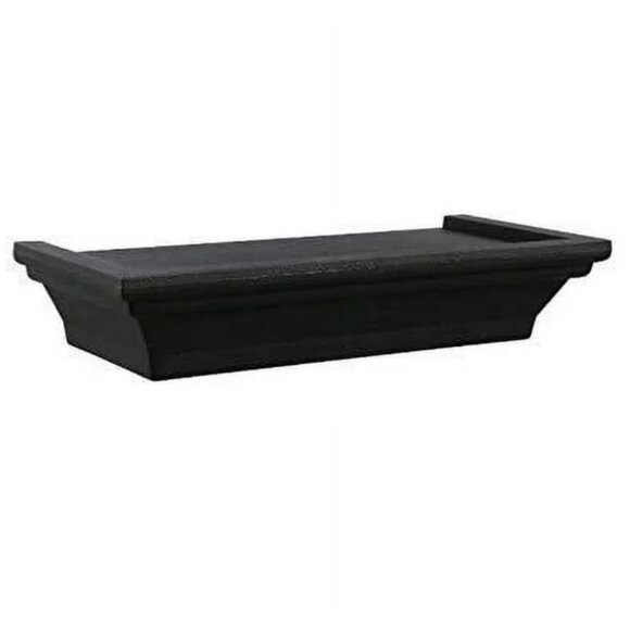 black floating shelf, 8.625 inches x 4 inches x 1.5 inches - Picture 1 of 9
